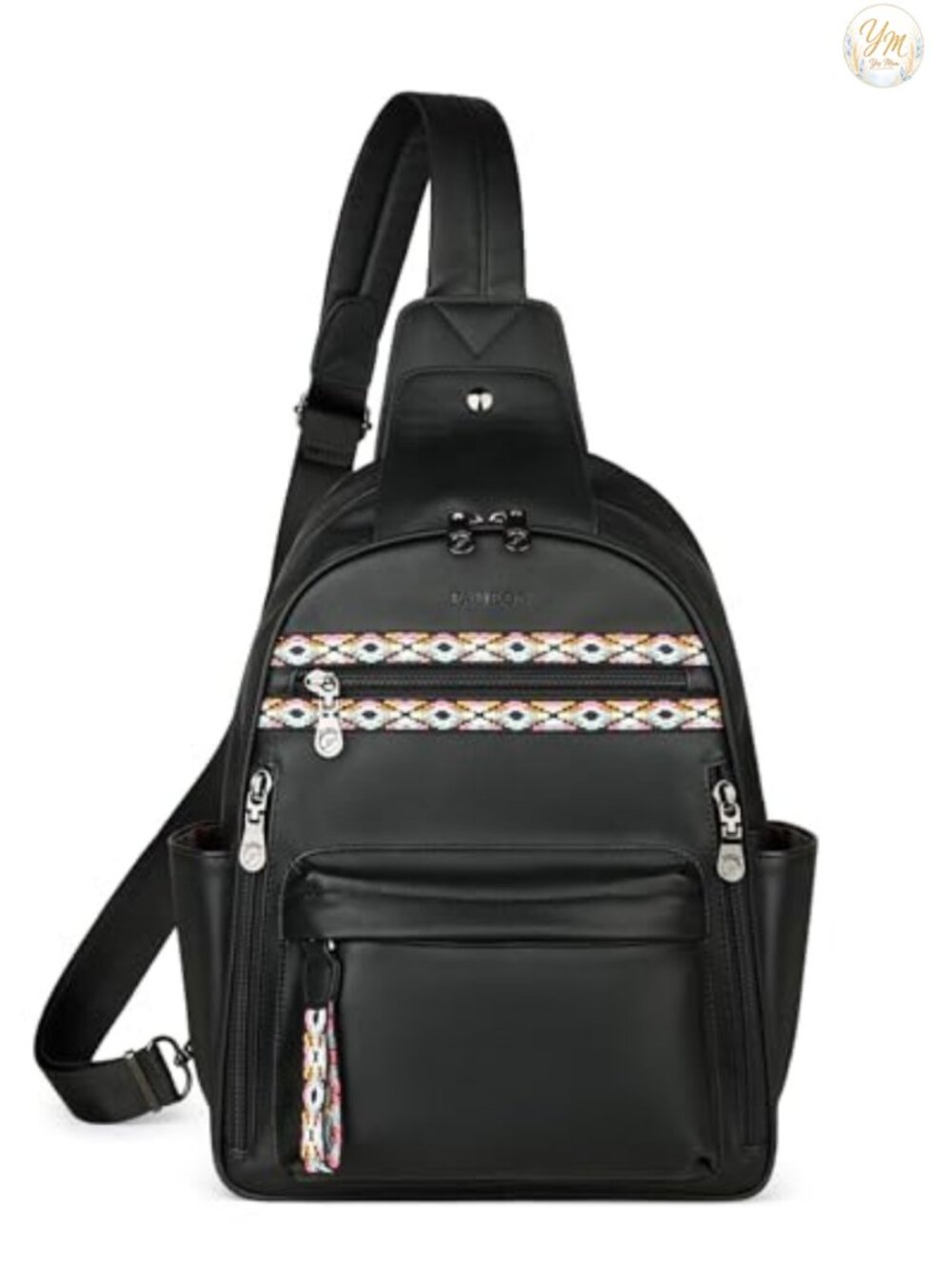 FADEON Large Sling Bag Designer PU Leather Crossbody Purse RFID Travel